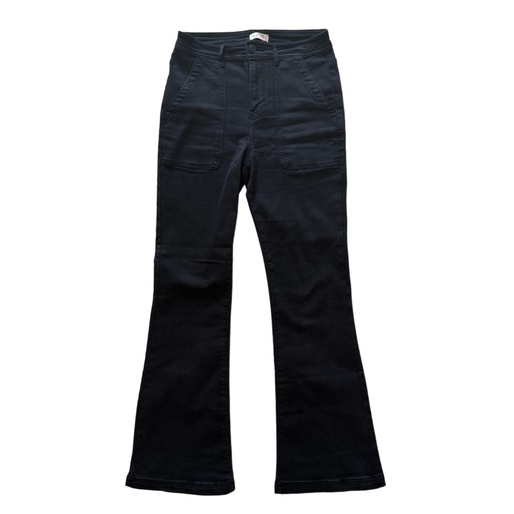 Women's High Rise Knox Rose Black Denim Flare Size 6
